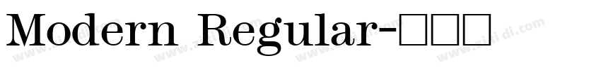 Modern Regular字体转换